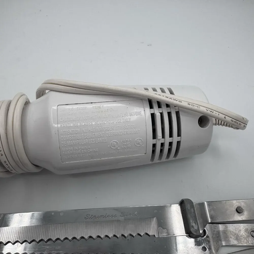 Black & Decker Slice Right EK300 Electric Carving Knife In Box Tested/Works
